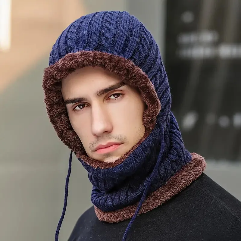 2-Pack: Winter Warm Hat Plus Velvet Knitted Pullover Hat For Men And Women