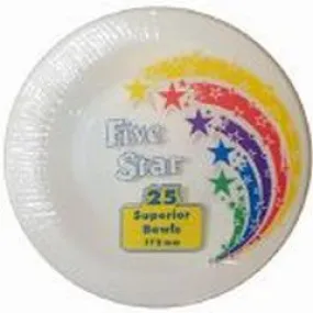 7' Solid Colour Plastic Dessert Bowls 25pk