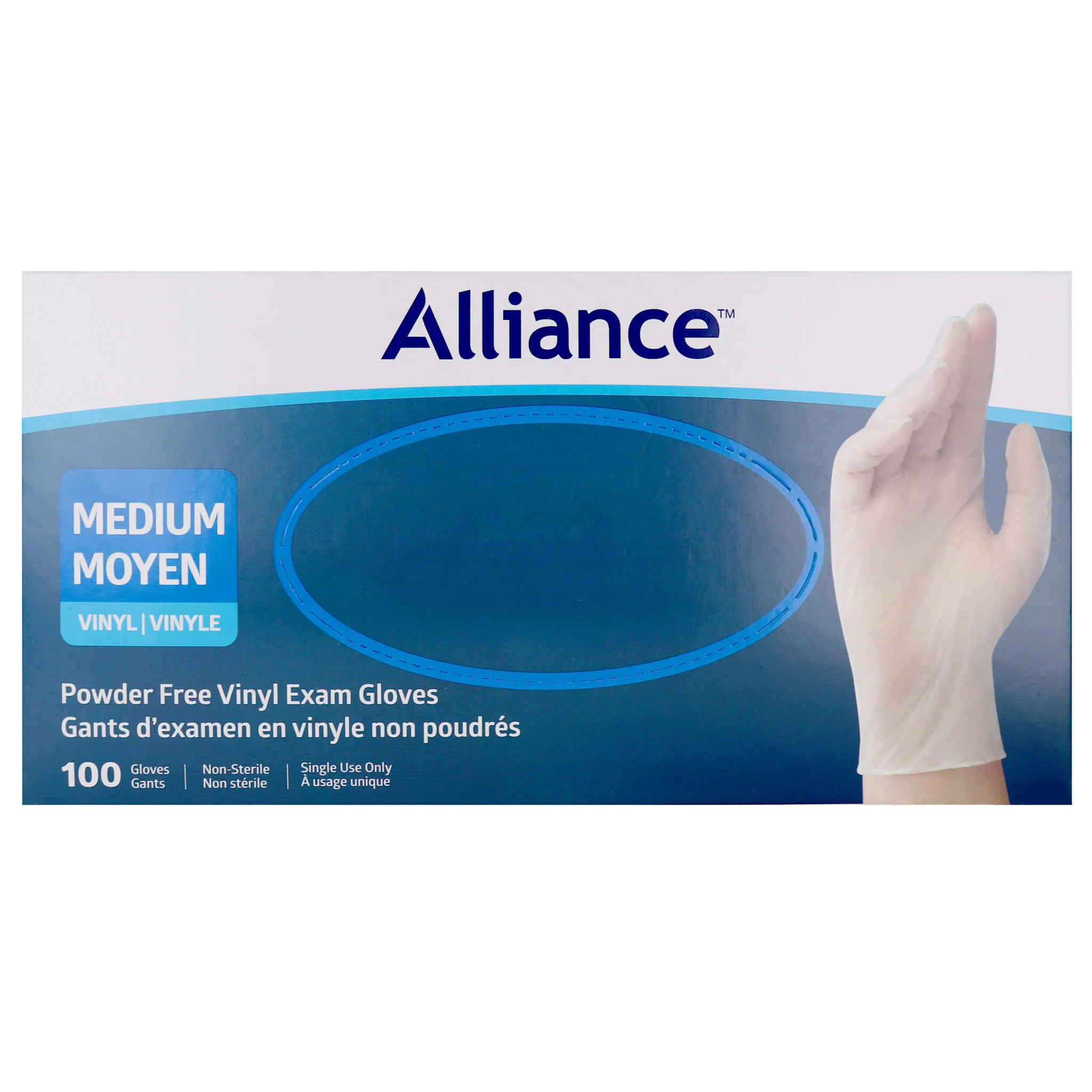 Alliance Vinyl Powder Free Examination Gloves