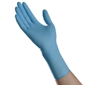 Ambitex 12" Extended Cuff Blue Nitrile Gloves (8 mil) | Industrial Grade | Case of 500