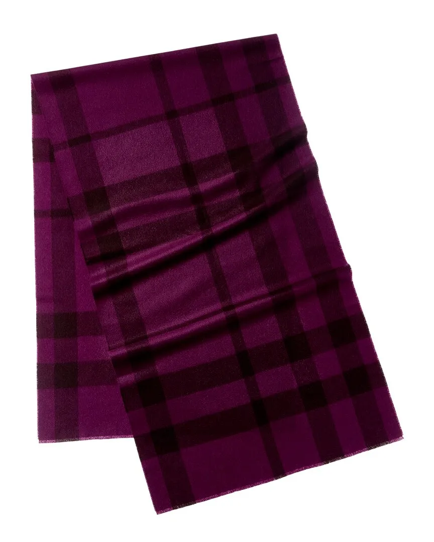 Amicale Cashmere Exploded Plaid Cashmere Scarf