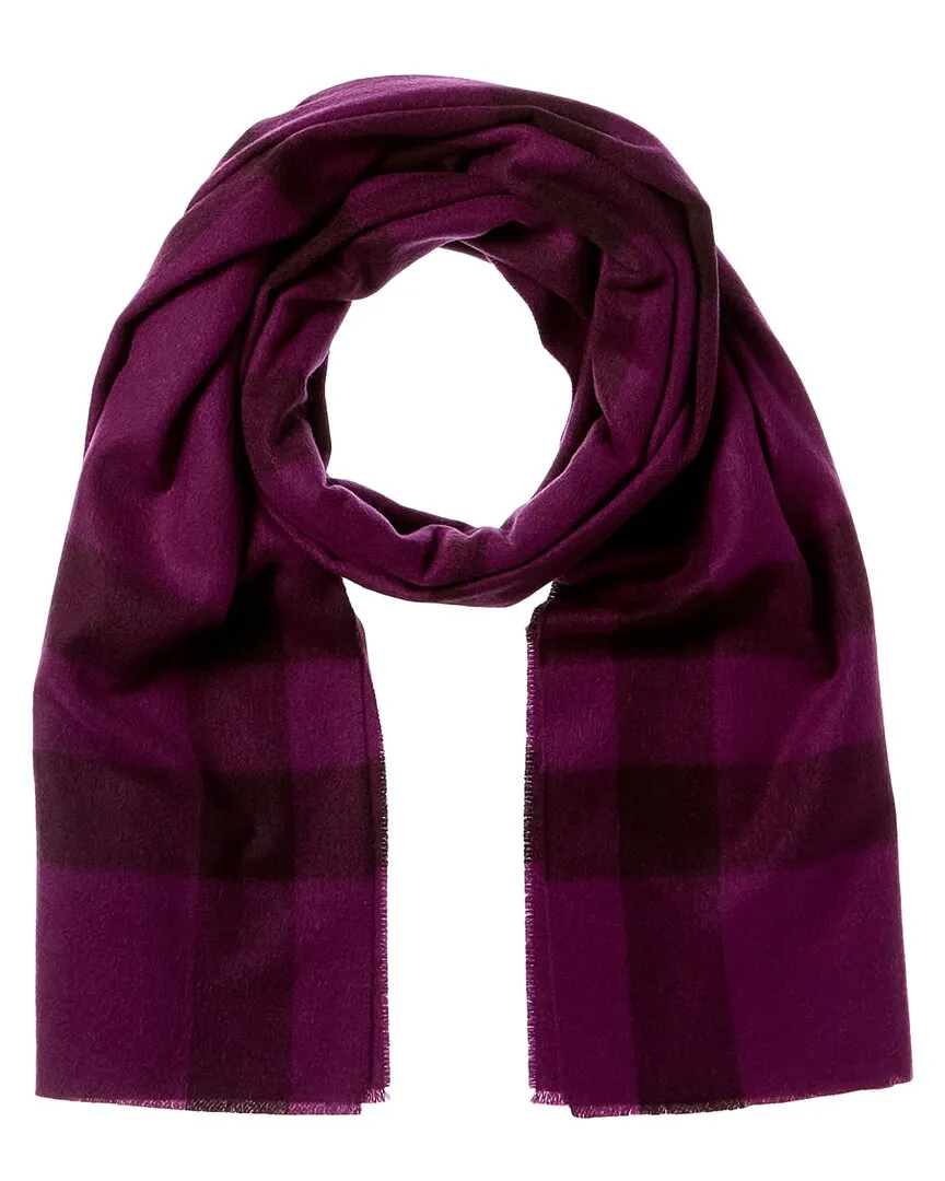 Amicale Cashmere Exploded Plaid Cashmere Scarf