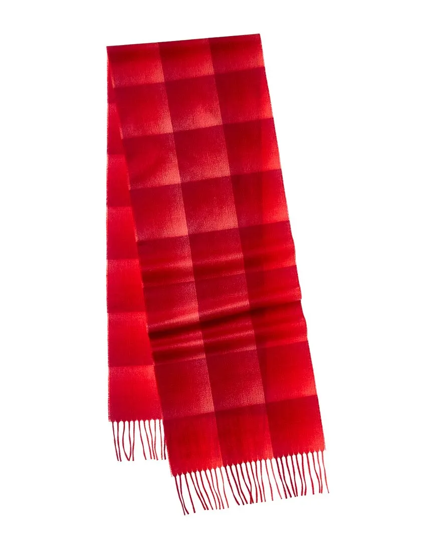 Amicale Cashmere Ombre Grid Cashmere Scarf