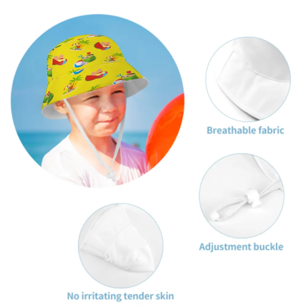 Beach goods Children's Fisherman's Hat, Sun Protection Casual Style Wide-Brimmed Fisherman's Hat