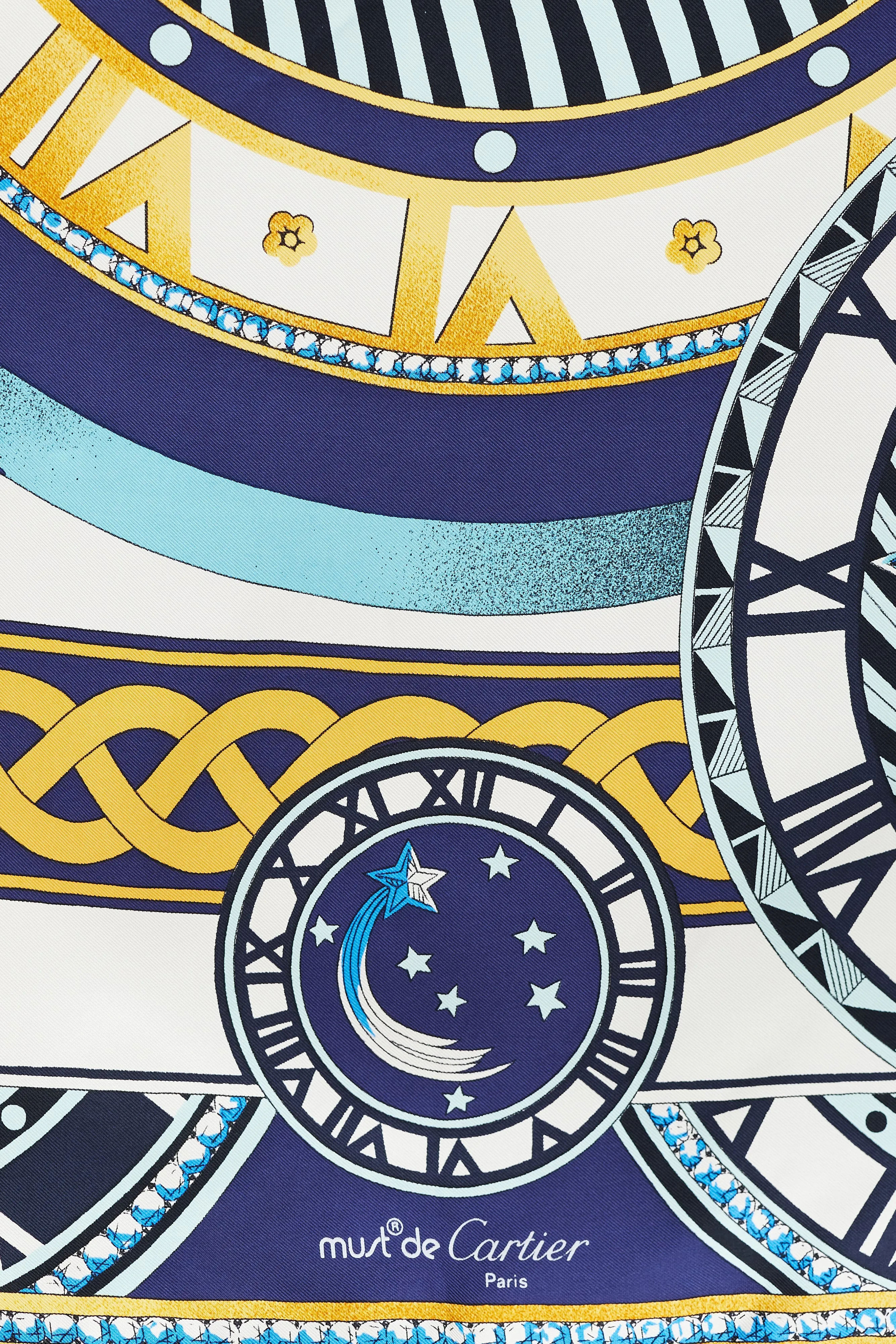 Blue & Multicolour Sundial Scarf