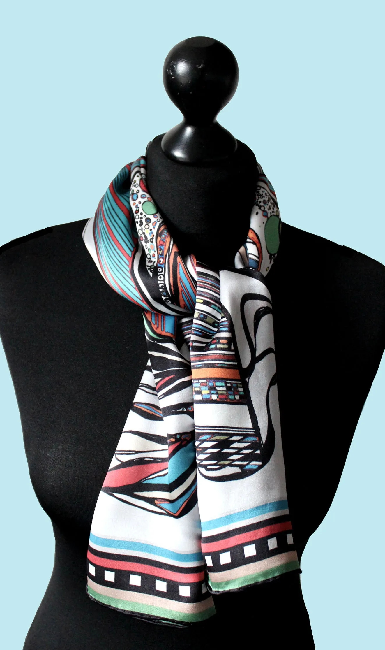 Brookly Bridge Print,  Print, Silk Twilly Scarf