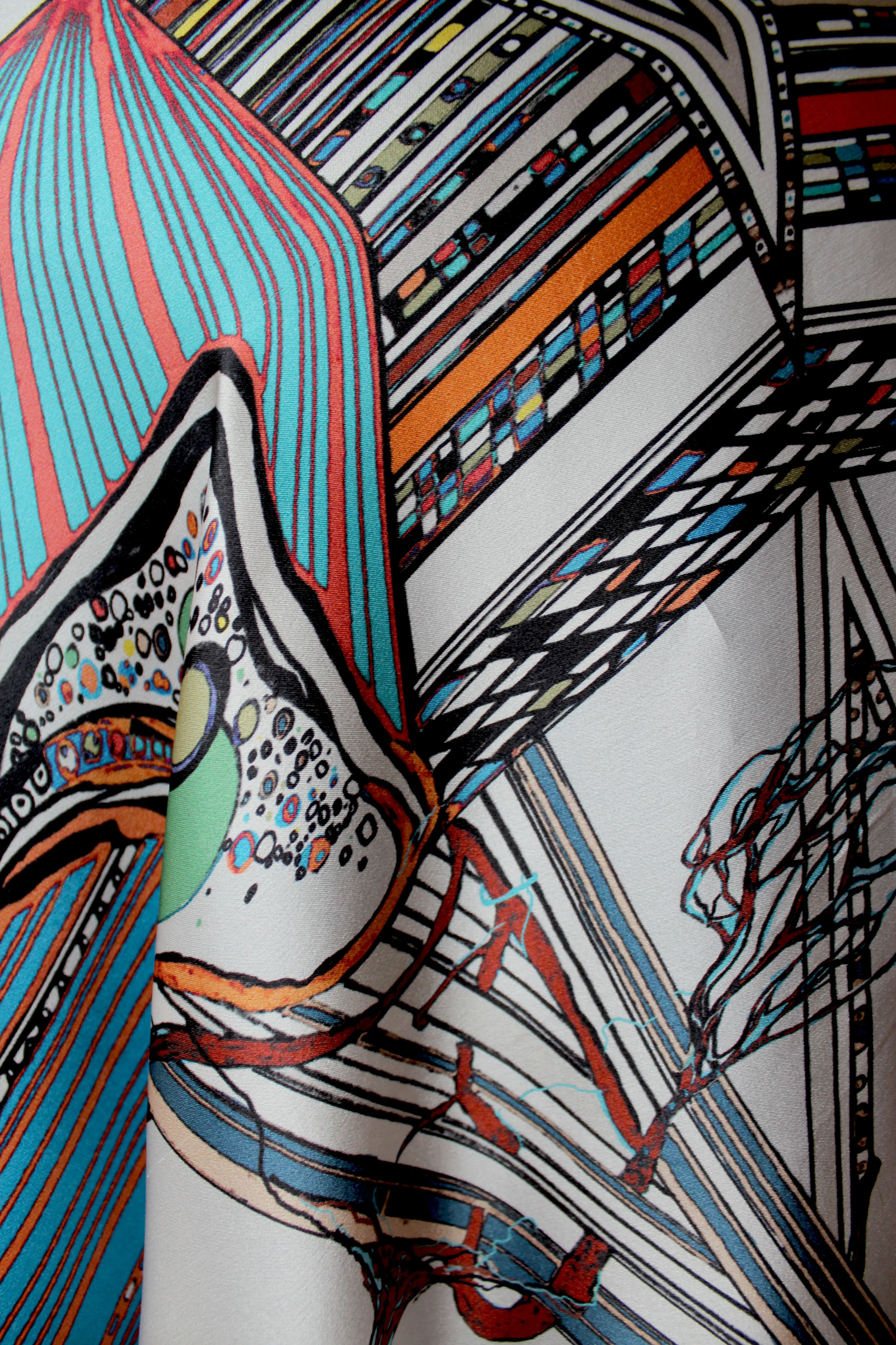 Brookly Bridge Print,  Print, Silk Twilly Scarf