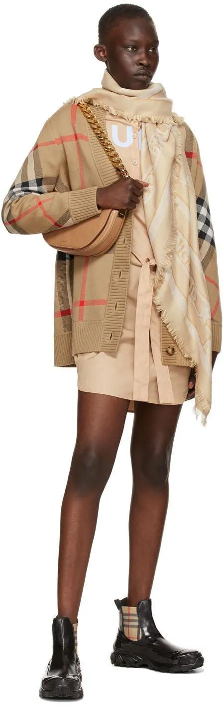 Burberry Beige TB Motif Scarf