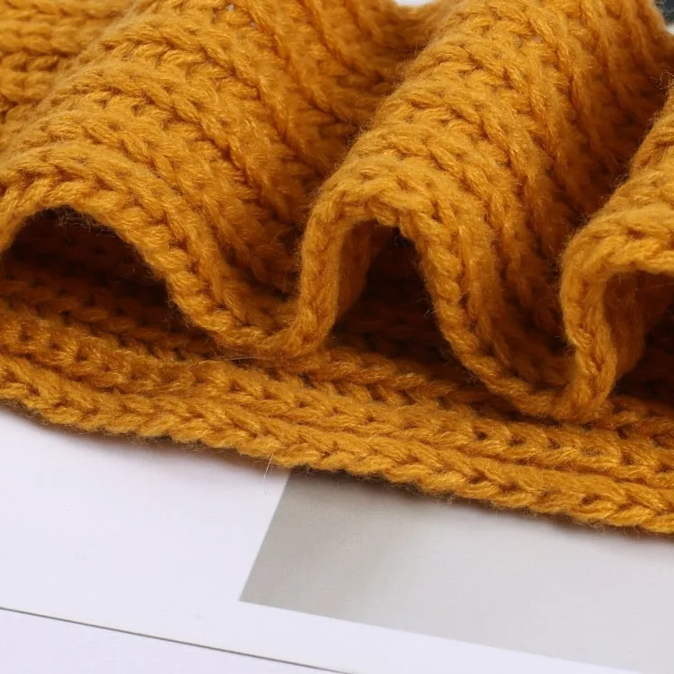 Children Winter Scarf Baby Warm Knitted Soild Scarves for Ladies Boys Girls Soft Kids Scarf Women Thick Warm Black Accessories
