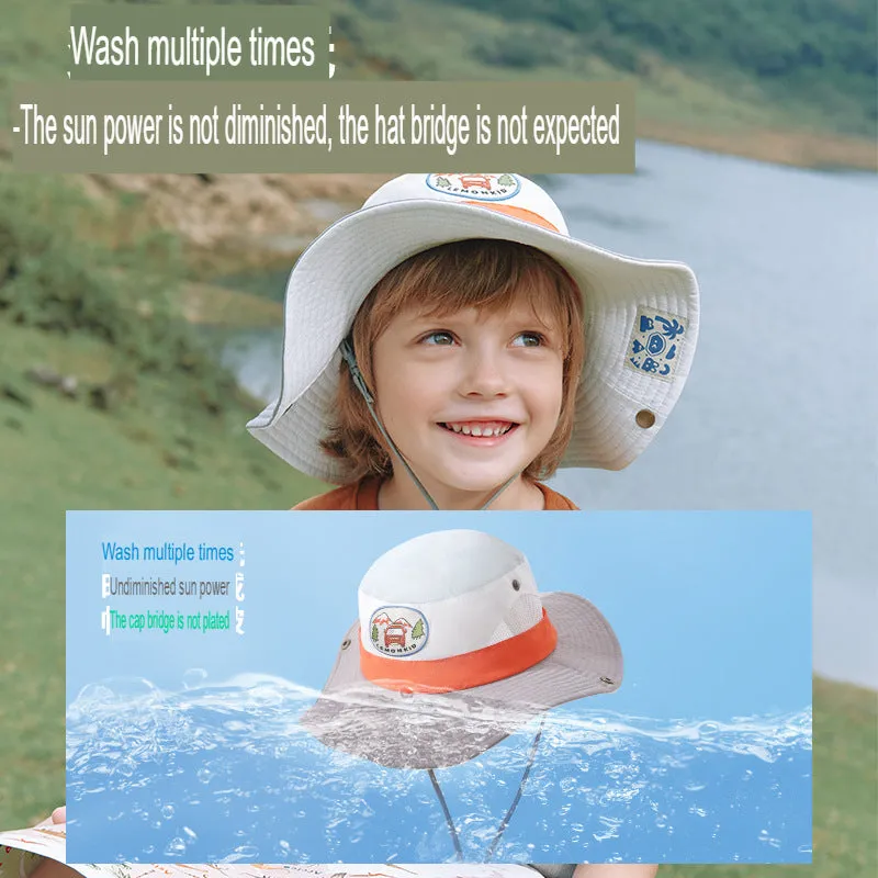 Children's Sun Hat Anti-UV Sun Hat Hiking Camping Outdoor Mountaineering Sun Hat for Boys and Girls