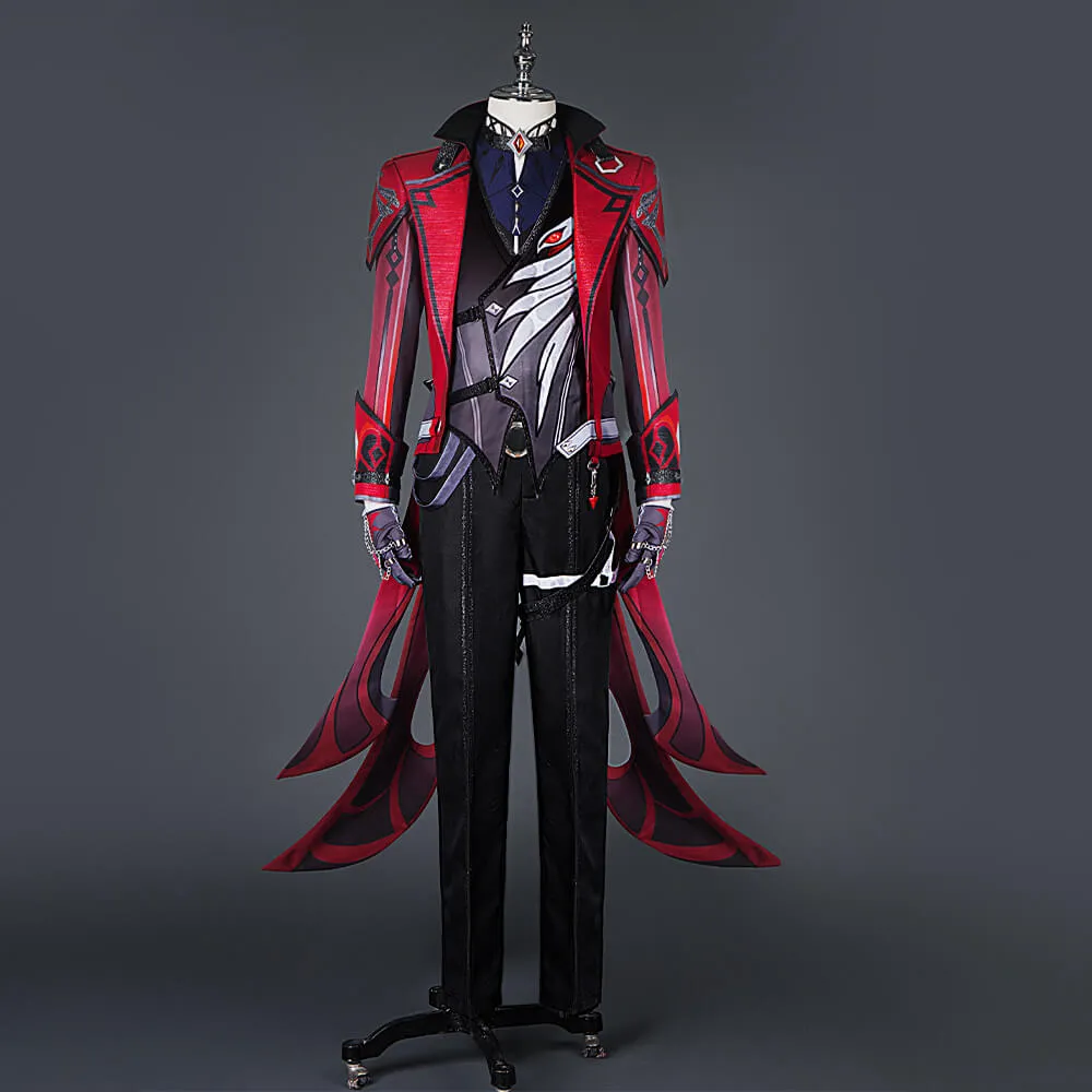 Diluc Red Dead of Night Cosplay Costume Genshin impact