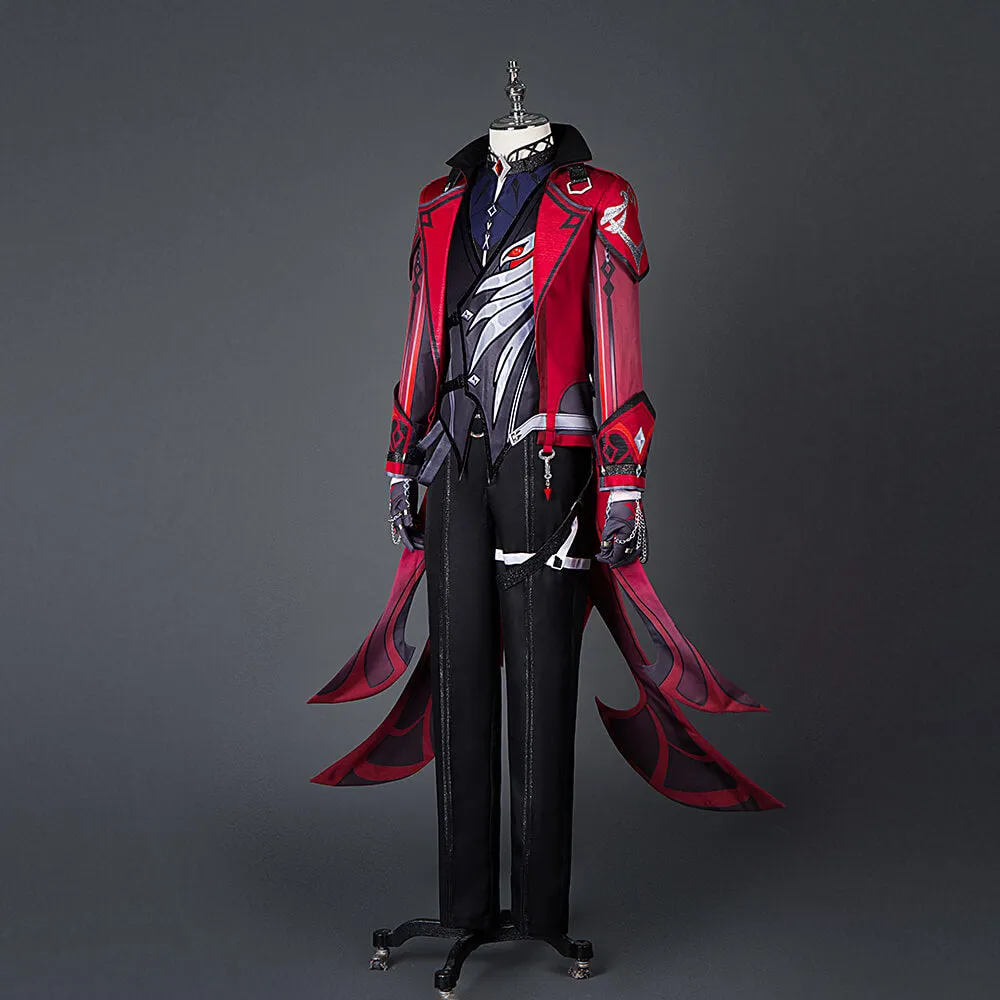 Diluc Red Dead of Night Cosplay Costume Genshin impact