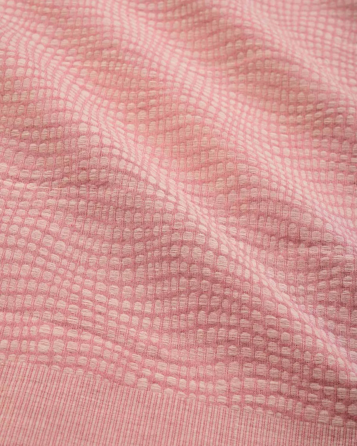 Earthy Peach Banarasi Python Stripes Tanchoi Handwoven Silk-Wool Scarf 75"x21"