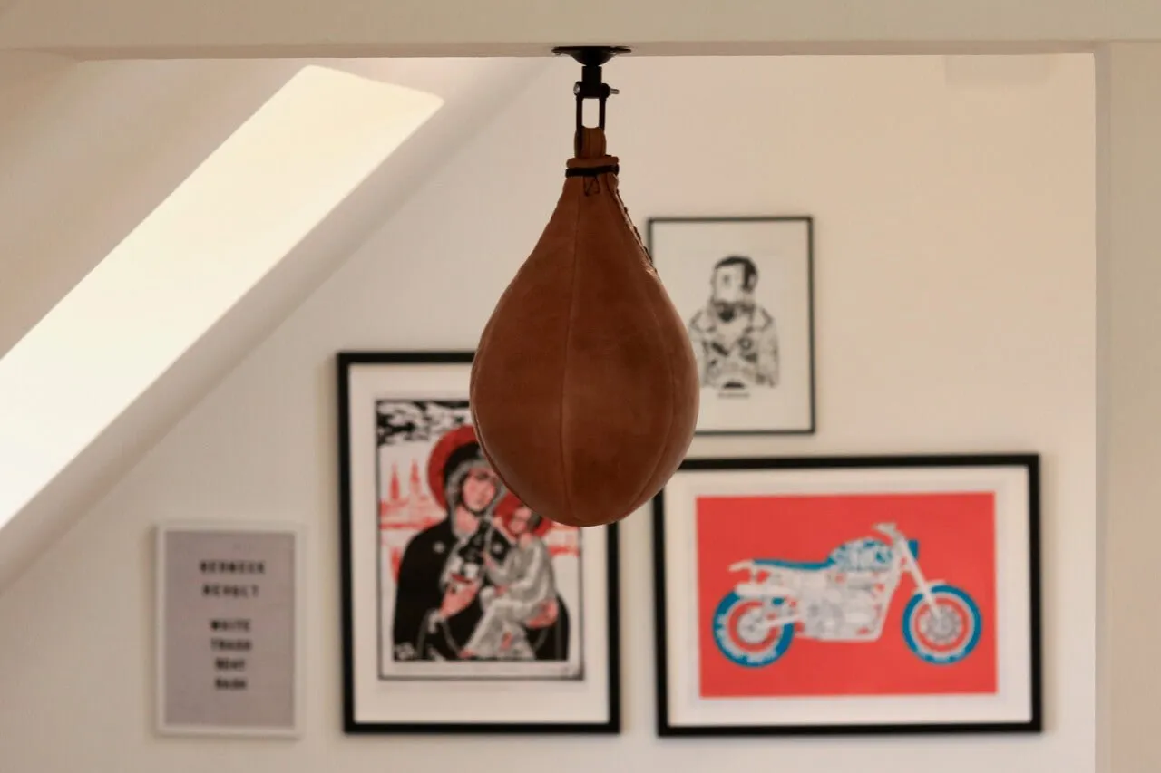 Embroidered Leather Speed Ball