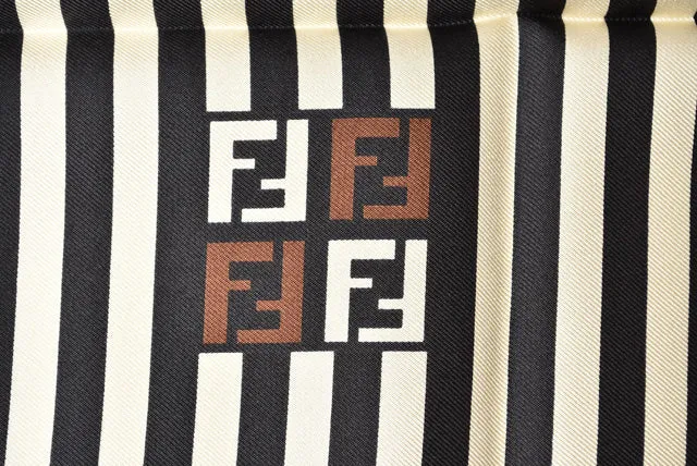 Fendi Silk Scarf Brown/Beige