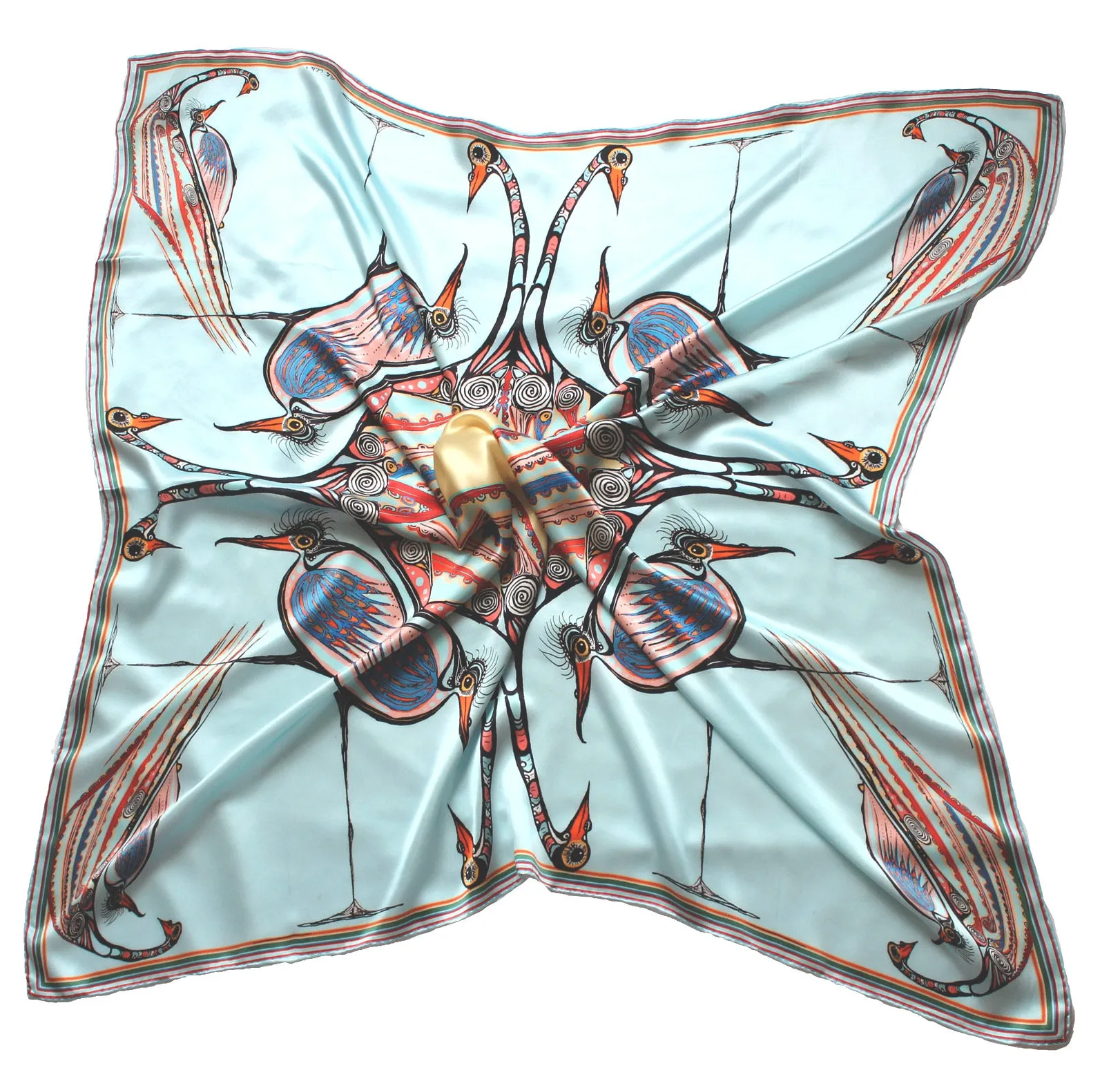 'Generations'100% Satin Silk, 110cm Square Scarf