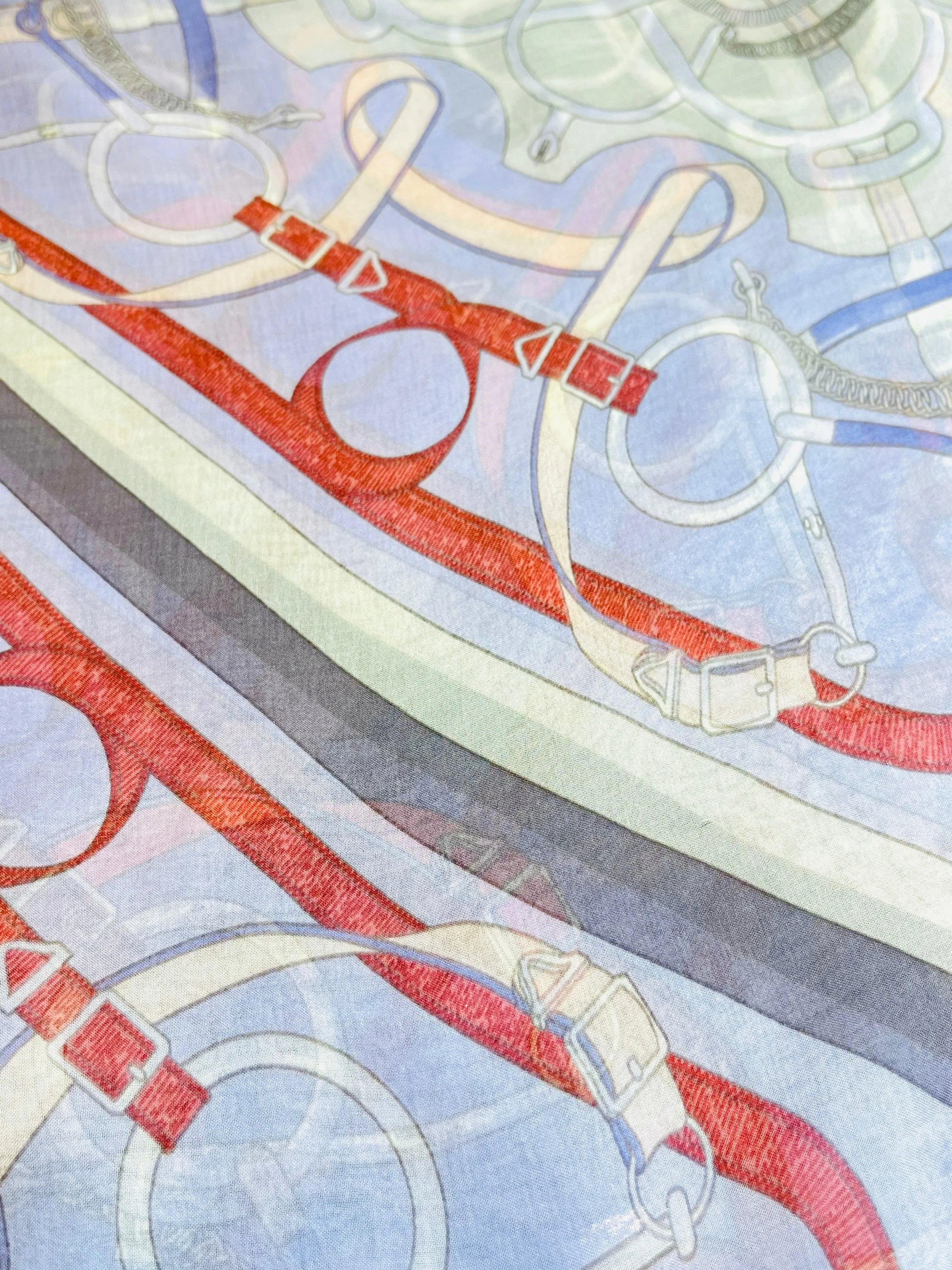 Hermes Sellier Printed Silk Scarf