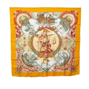 Hermès Silk Scarf 90 Au dela des Cinq Mars