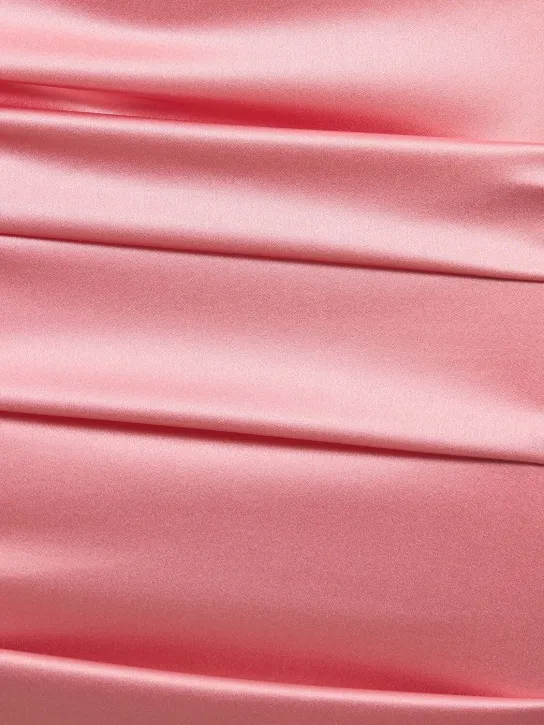 Magda Butrym   Silk satin draped mini dress w/scarf 