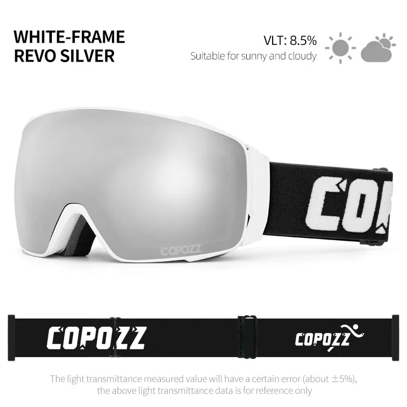 Magnetic Polarized Ski Goggles Double lens Men Women Anti-fog Ski Glasses UV400 Protection Snowboard Skiing Eyewear