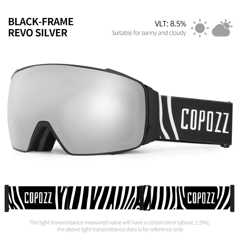 Magnetic Polarized Ski Goggles Double lens Men Women Anti-fog Ski Glasses UV400 Protection Snowboard Skiing Eyewear