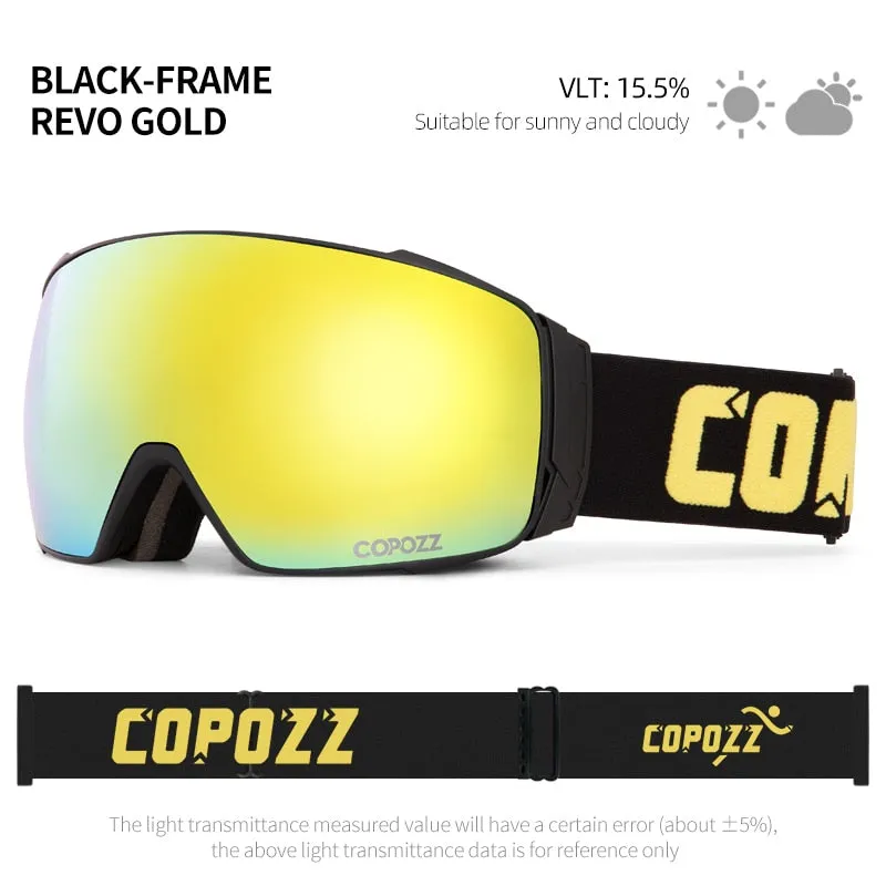 Magnetic Polarized Ski Goggles Double lens Men Women Anti-fog Ski Glasses UV400 Protection Snowboard Skiing Eyewear