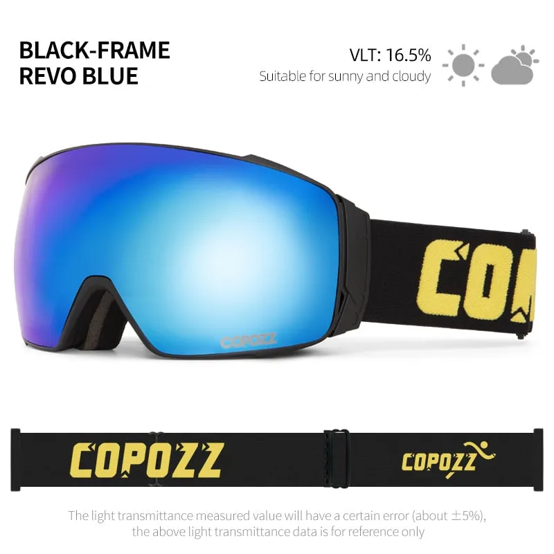 Magnetic Polarized Ski Goggles Double lens Men Women Anti-fog Ski Glasses UV400 Protection Snowboard Skiing Eyewear