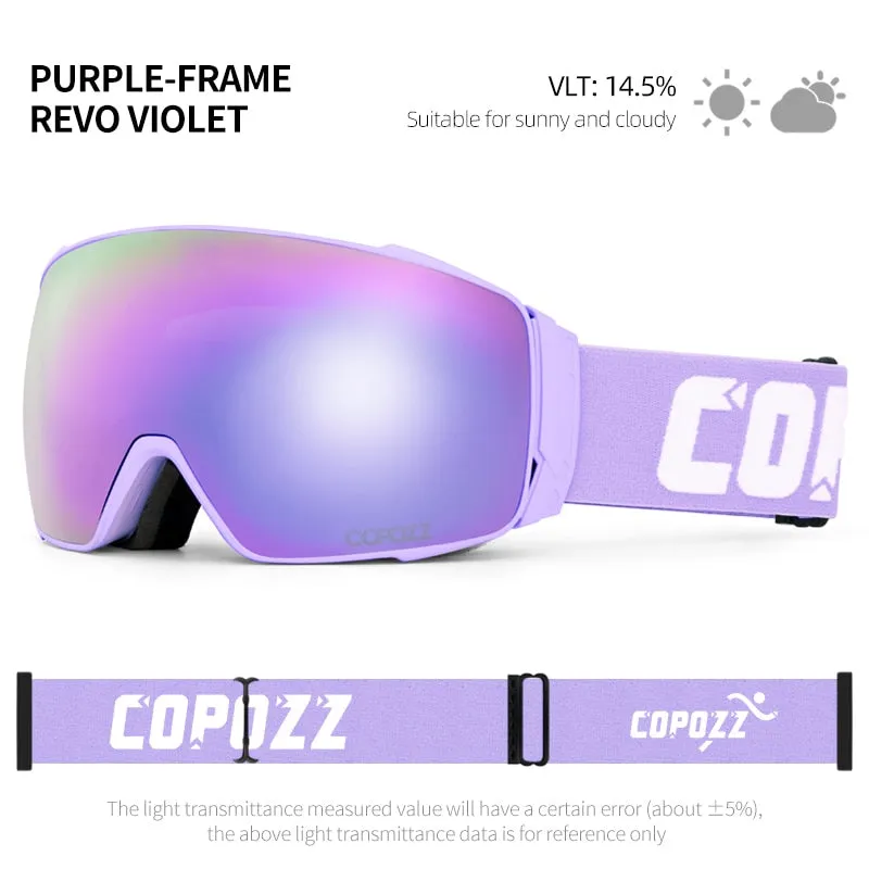Magnetic Polarized Ski Goggles Double lens Men Women Anti-fog Ski Glasses UV400 Protection Snowboard Skiing Eyewear