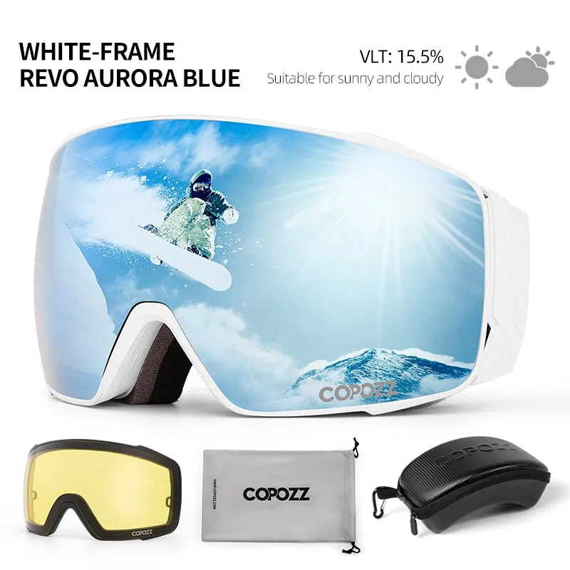 Magnetic Polarized Ski Goggles Double lens Men Women Anti-fog Ski Glasses UV400 Protection Snowboard Skiing Eyewear