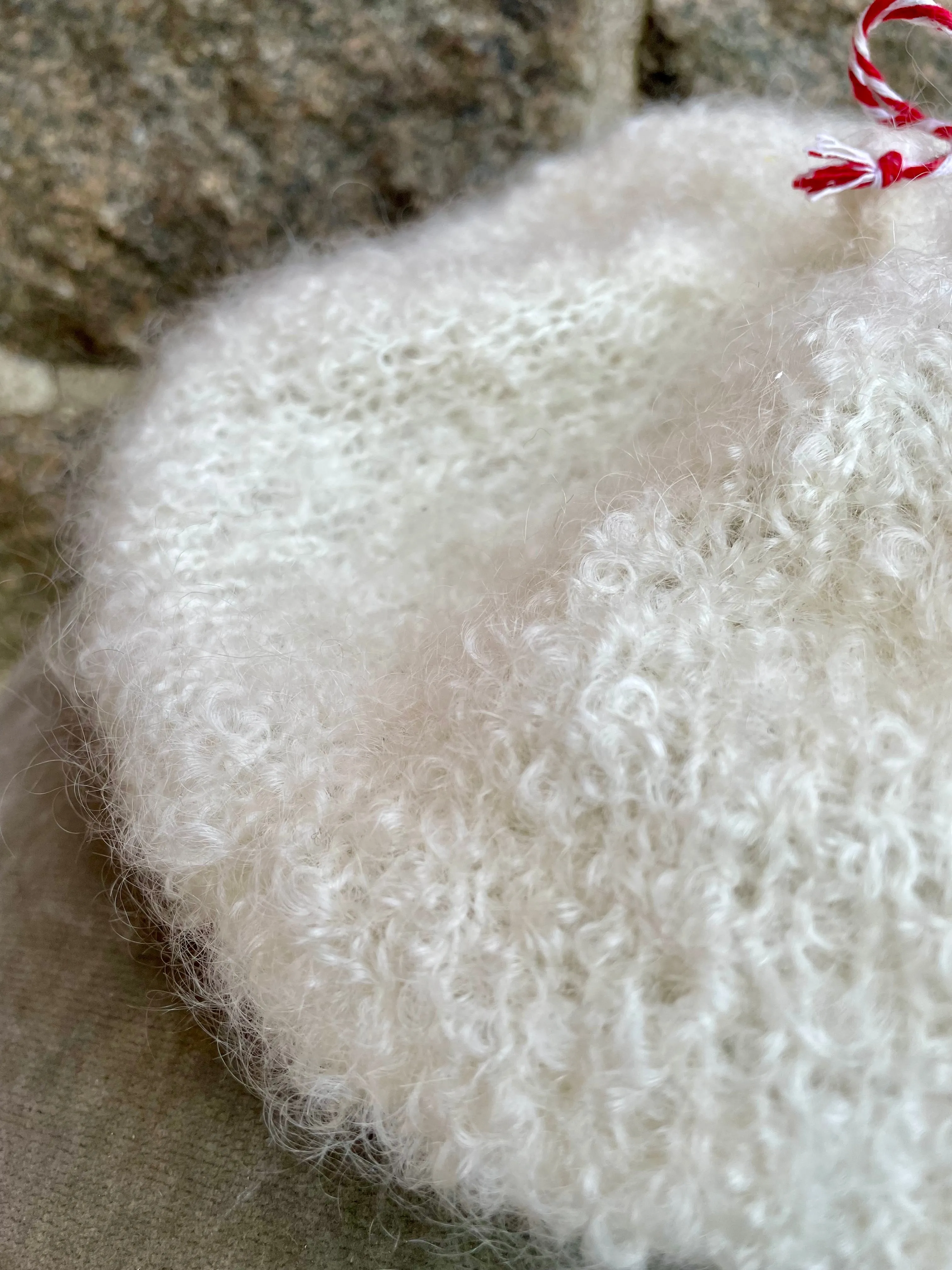 Mohair Beret, E.L. Design - White