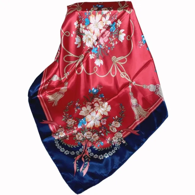 Muslimah Square Silk Hijab Scarf