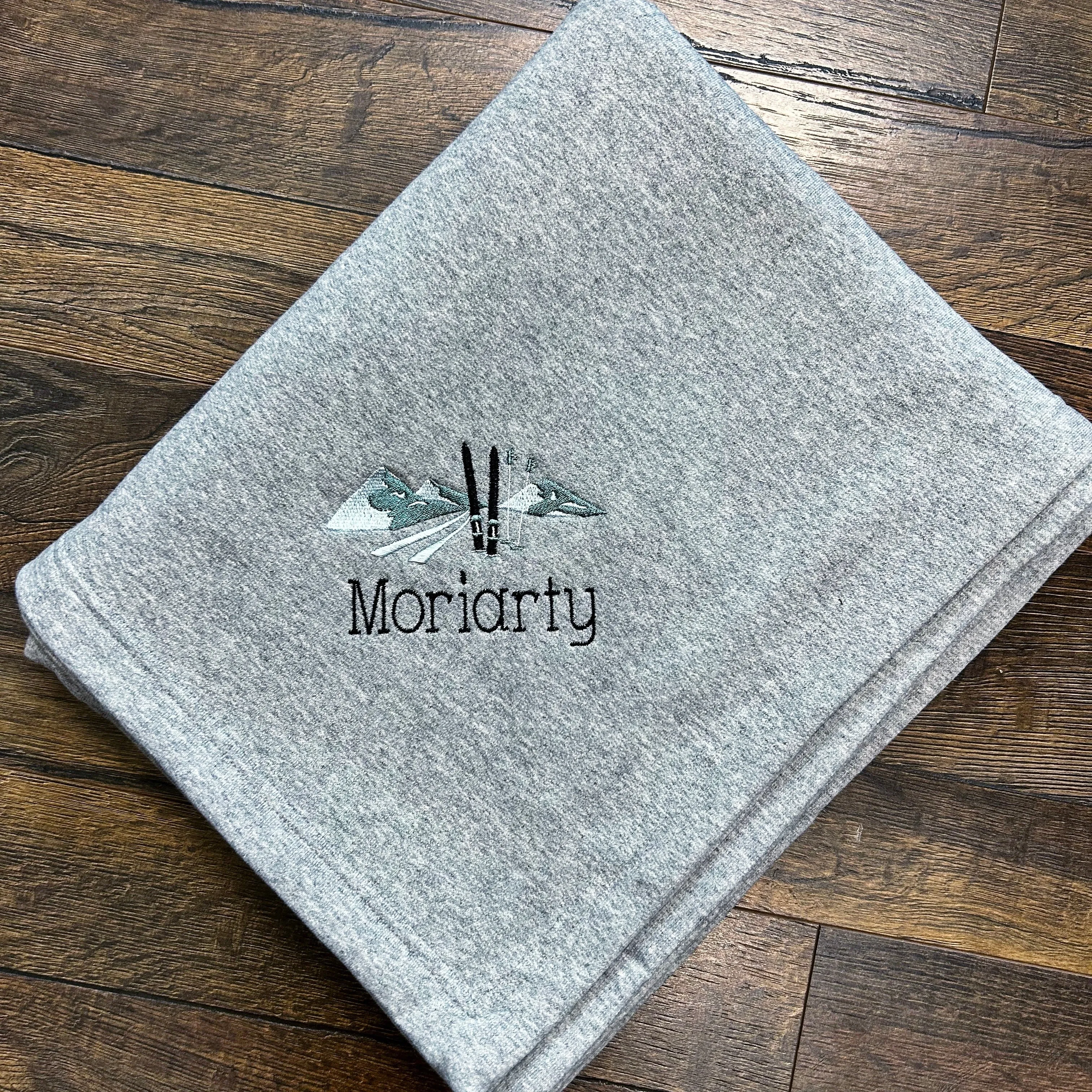 Personalized Ski Fleece Blanket