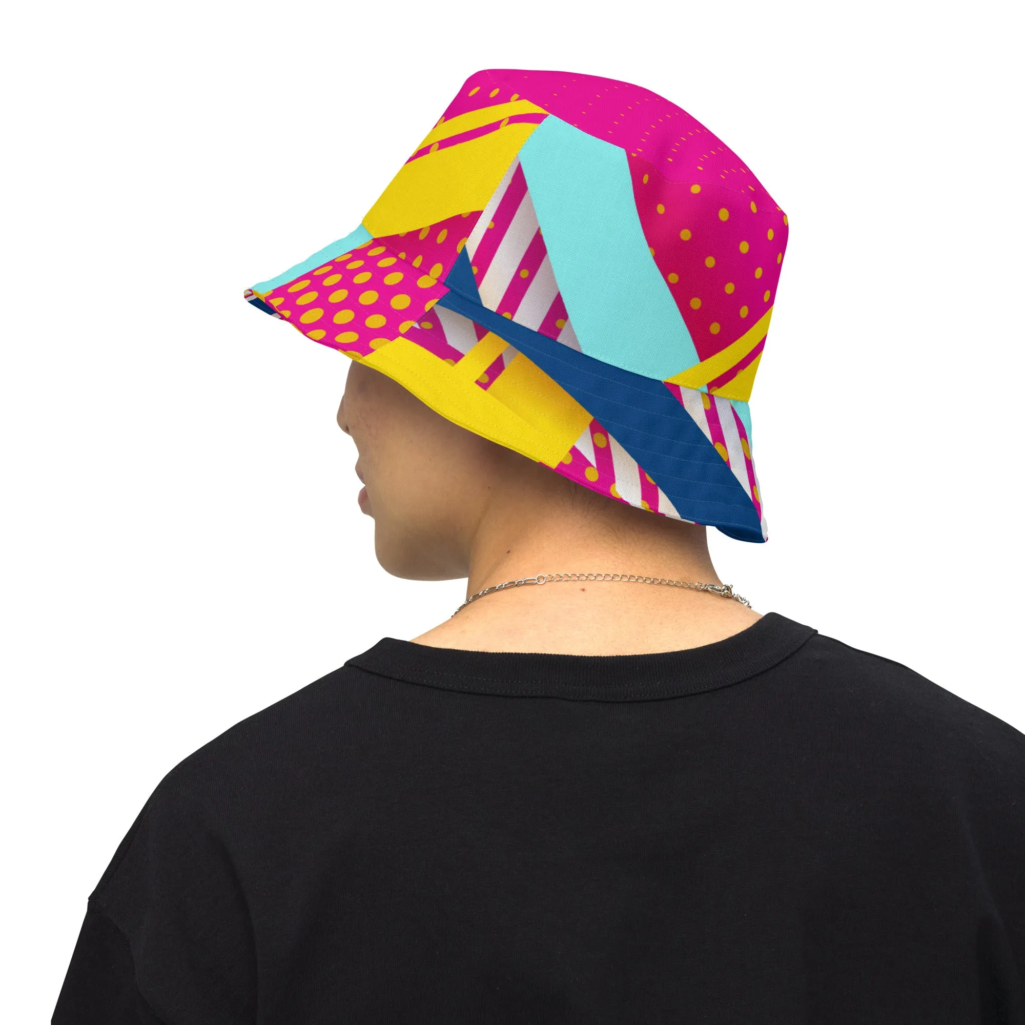 PINK ABSTRACT FITNESS COLLECTION  - Reversible bucket hat