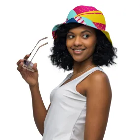 PINK ABSTRACT FITNESS COLLECTION  - Reversible bucket hat