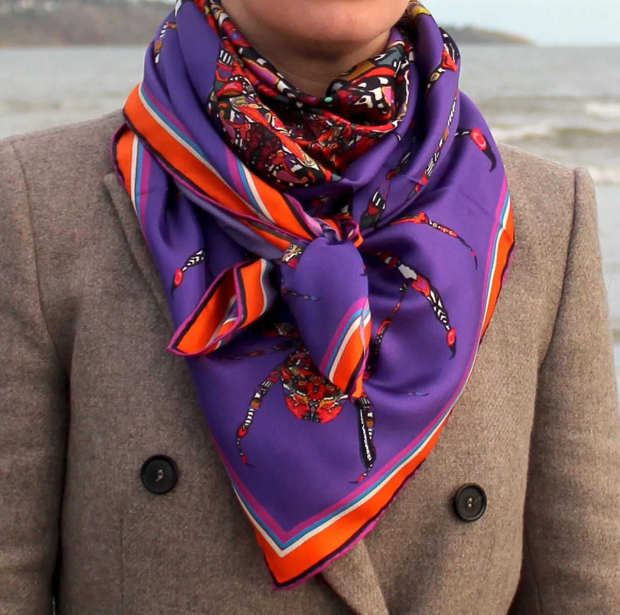 Purple Spider, Silk Scarf