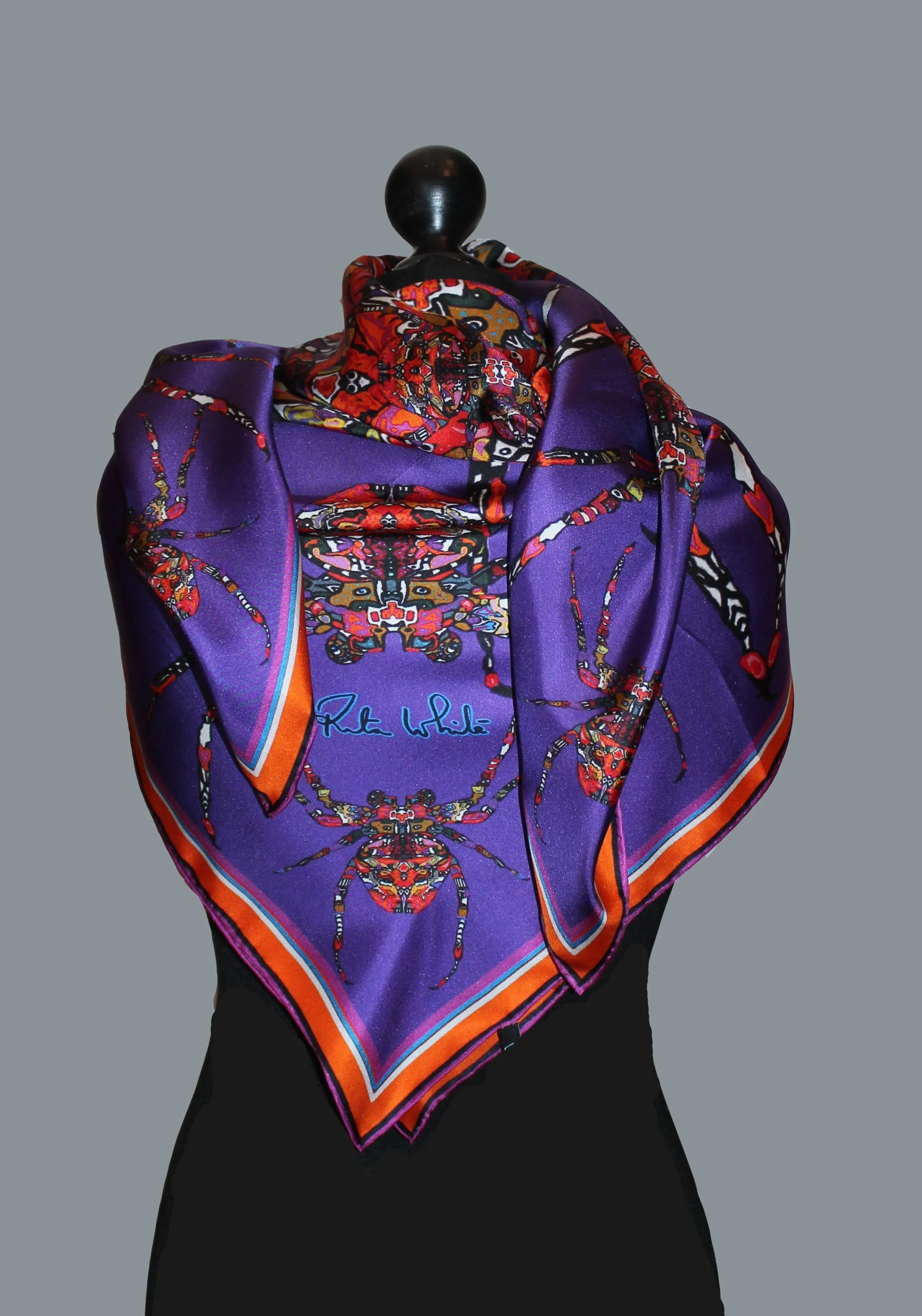 Purple Spider, Silk Scarf