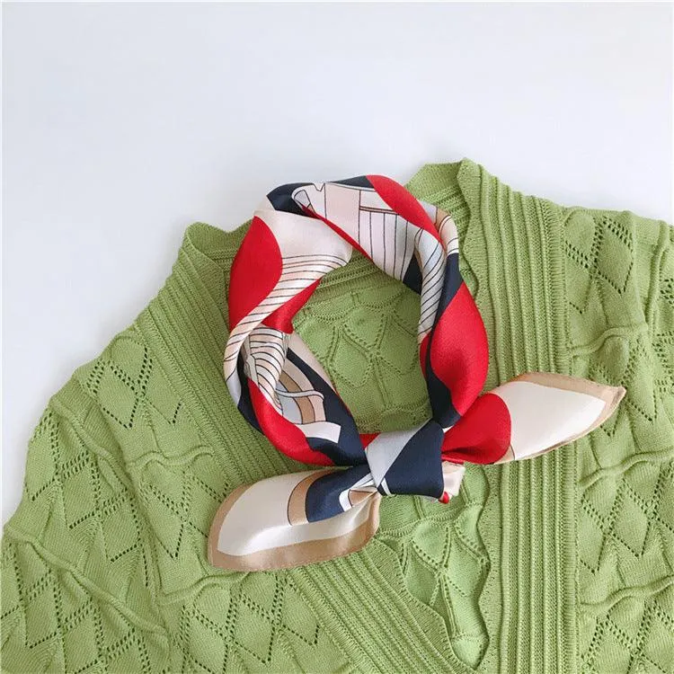 Red polka dot print 100% mulberry Silk Scarf/Silk head scarf/Silk hair scarf/Silk neck scarf/Mother's Day Gifts/Bag Accessory/Gift for her