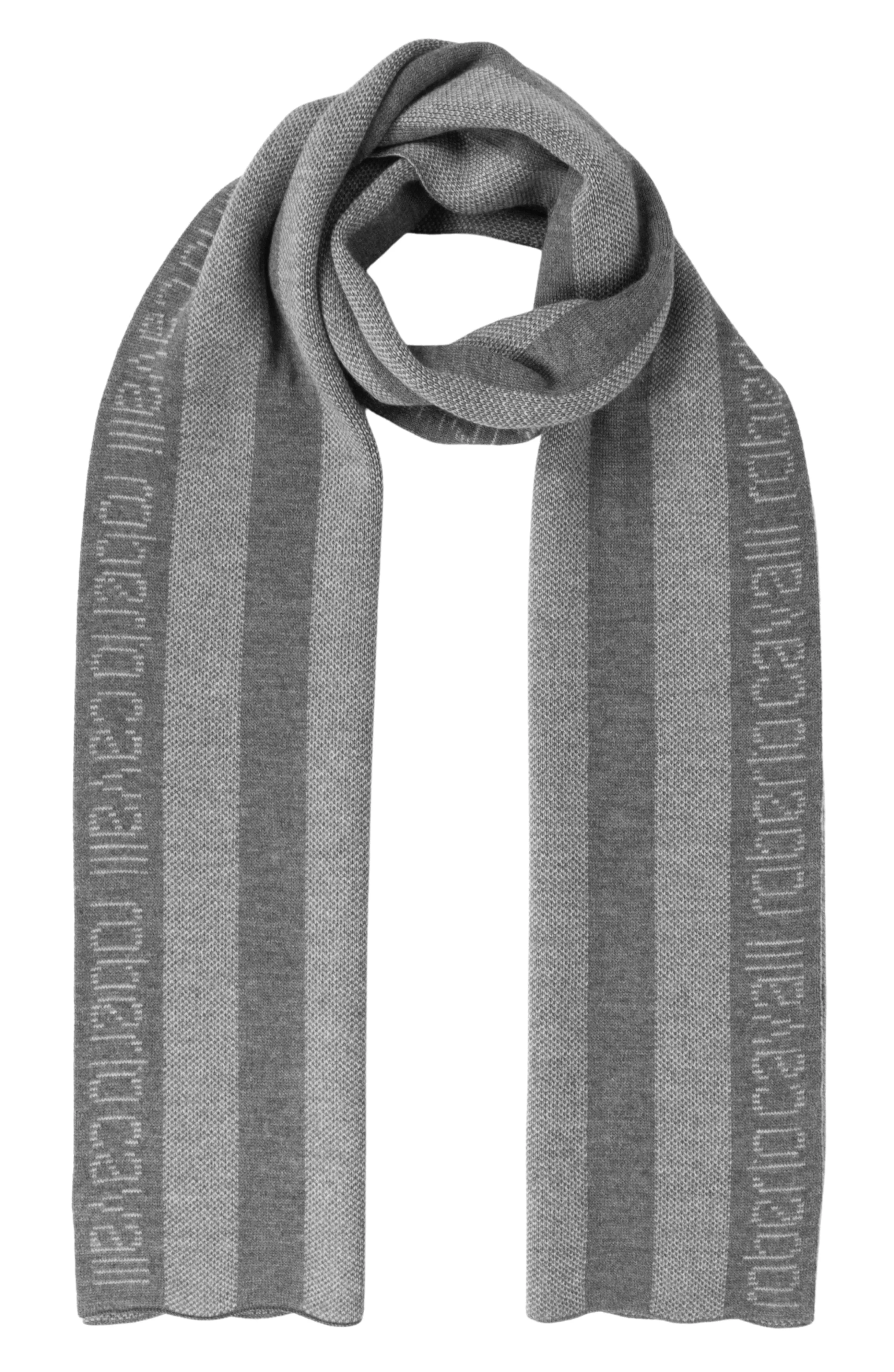 Roberto Cavalli light grey Wool Scarf