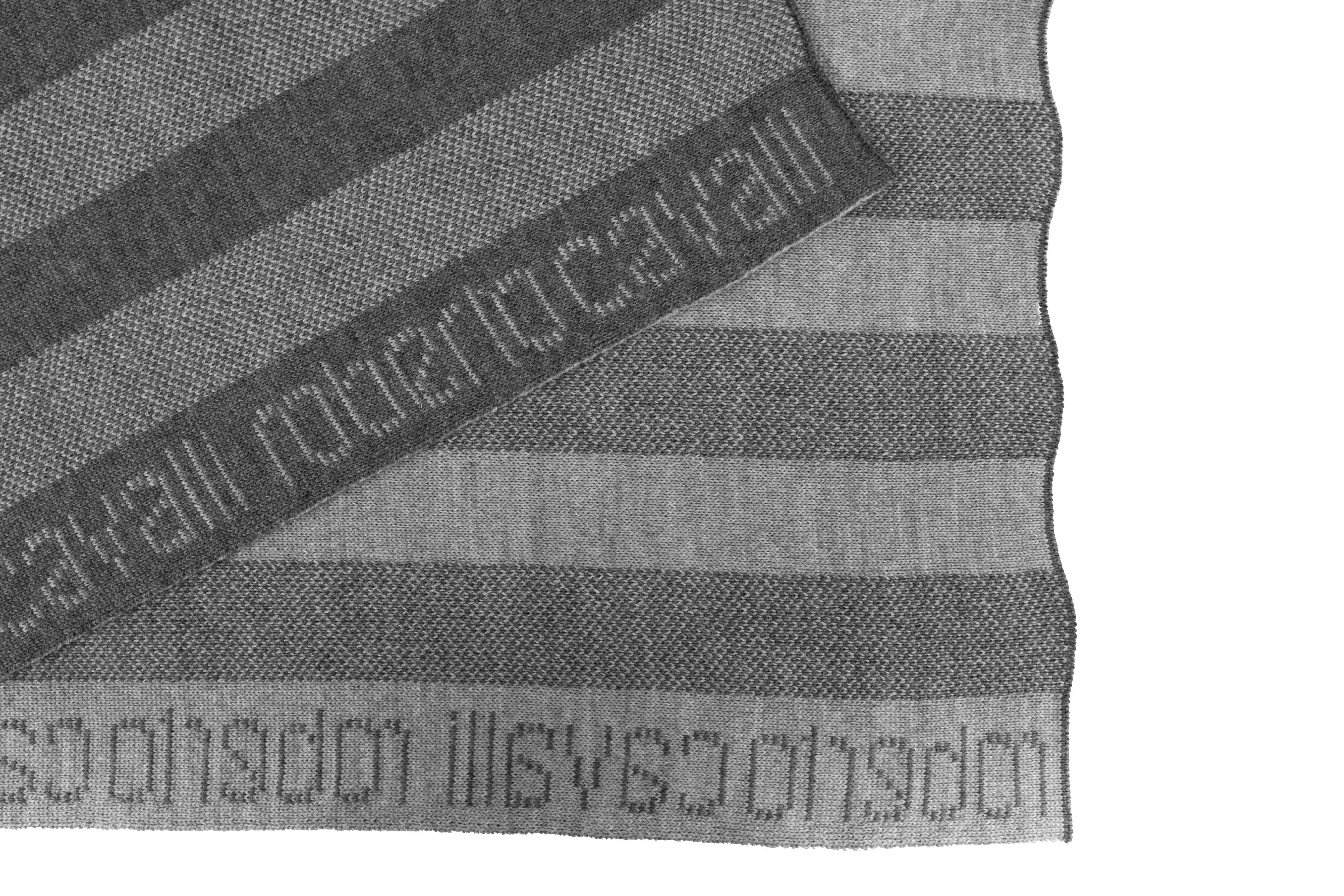 Roberto Cavalli light grey Wool Scarf