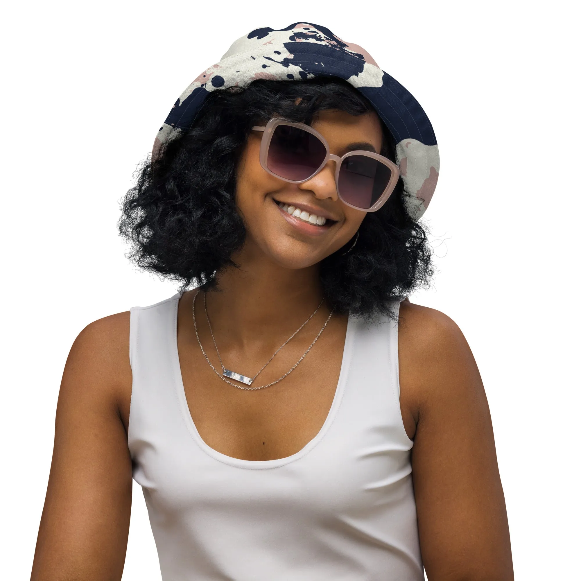 Splattered Reversible bucket hat
