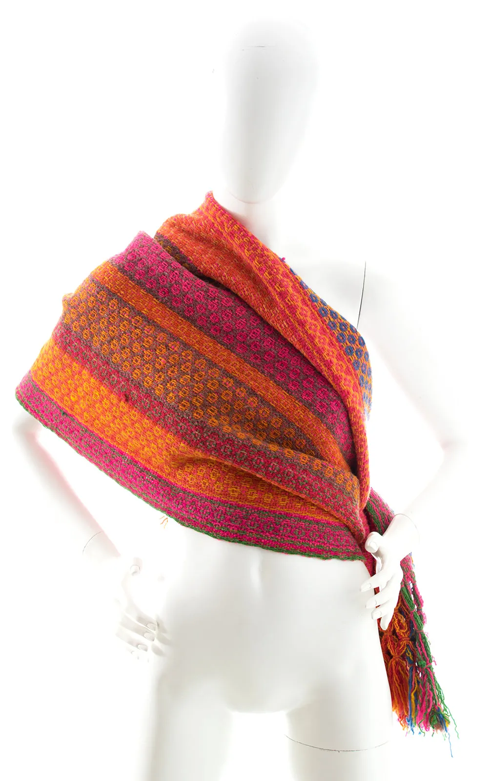 Vintage Woven Wool Scarf